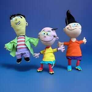 Ed Edd N Eddy Bobble Head Plush Figure Set Cartoon Network